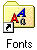 Windows Fonts button icon